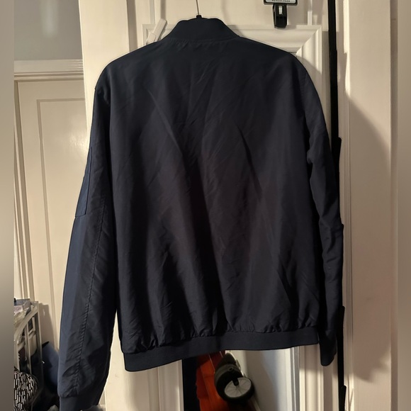 Jack & Jones Navy Blue Bomber Jacket Top Men’s Size Medium Large - NEW - Picture 3 of 4